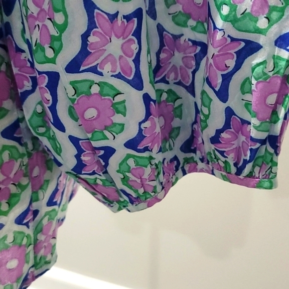 Talbots Split Neck Pin-tuck Top - Medallion Size XL - Picture 7 of 13